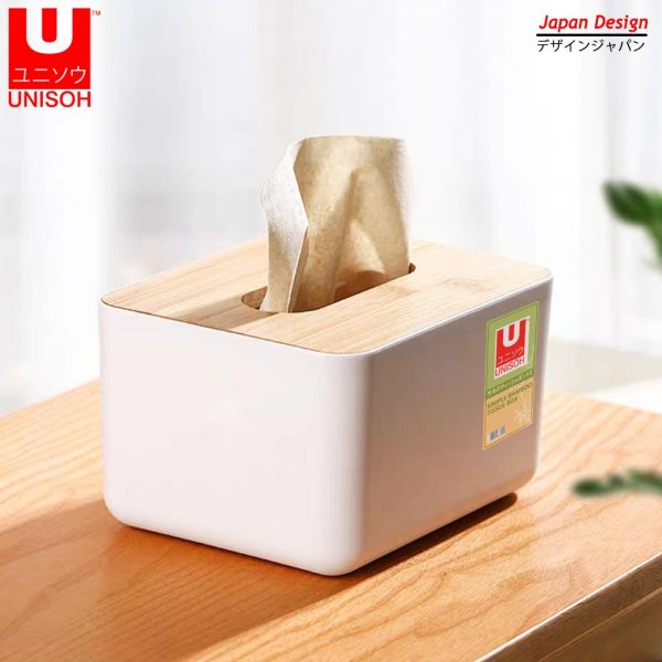 UNISOH Bamboo Rectangle Tissue Box