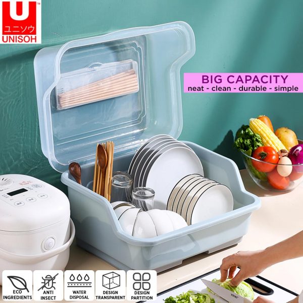 Dish Rack Dish Drainer Kitchen Organizer with Cover