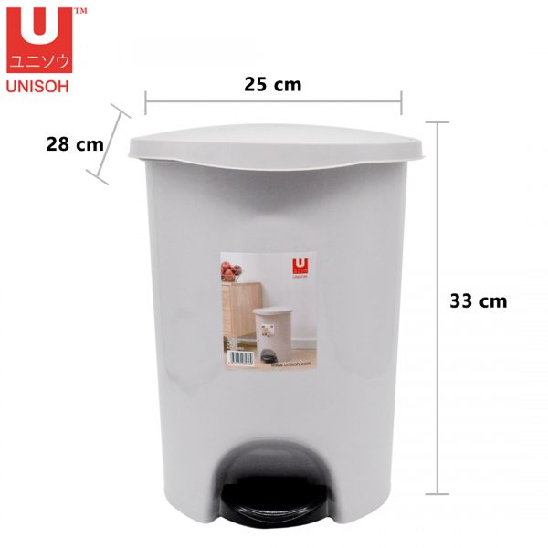 UNISOH Trash Can Step On 10 Liter Round Trash Can