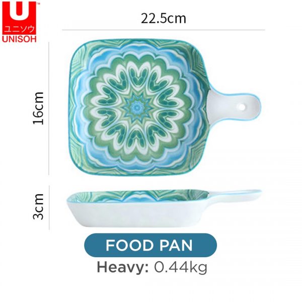 Ceramic Plate with Handle Baking Pan Bakeware