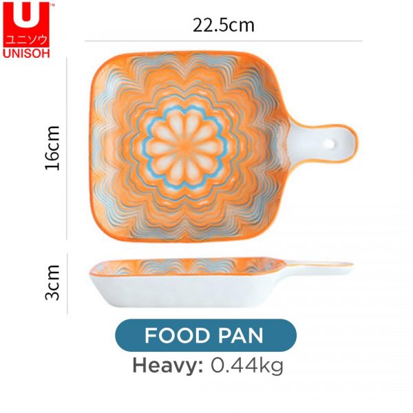 Ceramic Plate with Handle Baking Pan Bakeware